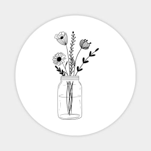 Wildflower Mason Jar Magnet